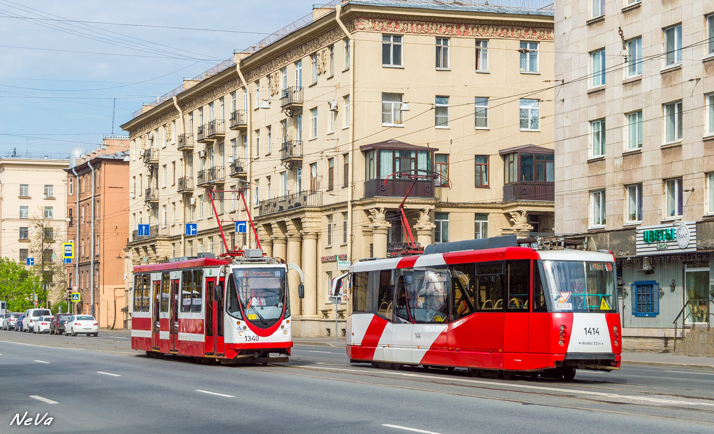 Санкт-Петербург, 71-134А (ЛМ-99АВН) № 1340; Санкт-Петербург, 71-153 (ЛМ-2008) № 1414