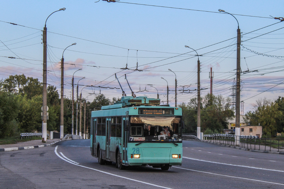 Тверь, Тролза-5275.05 «Оптима» № 28; Тверь — Последние годы тверского троллейбуса (2019 — 2020 гг.); Тверь — Троллейбусные линии: Пролетарский район