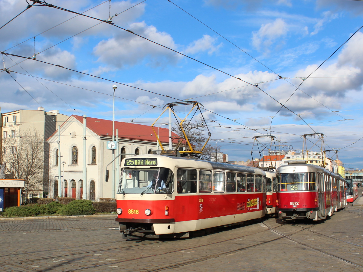 Prague, Tatra T3R.P № 8516; Prague, Tatra T3R.P № 8572