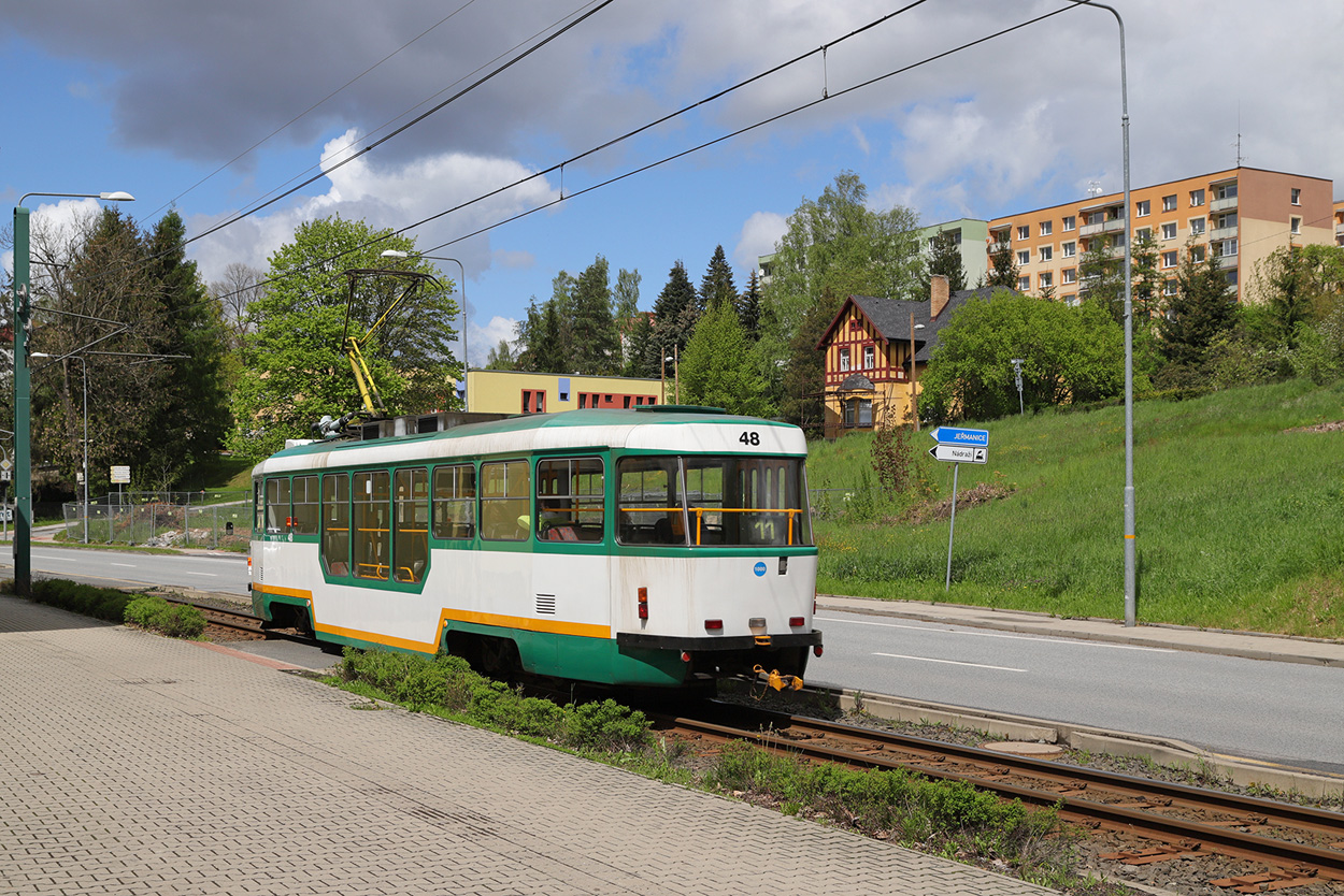 Либерец ― Яблонец-над-Нисой, Tatra T3R.PLF № 48; Либерец ― Яблонец-над-Нисой — Последние недели узкоколейки, 2021 г. Либерец ― Яблонец-над-Нисой, Tatra T3R.PLF № 48; Либерец ― Яблонец-над-Нисой — Последние недели узкоколейки, 2021 г.