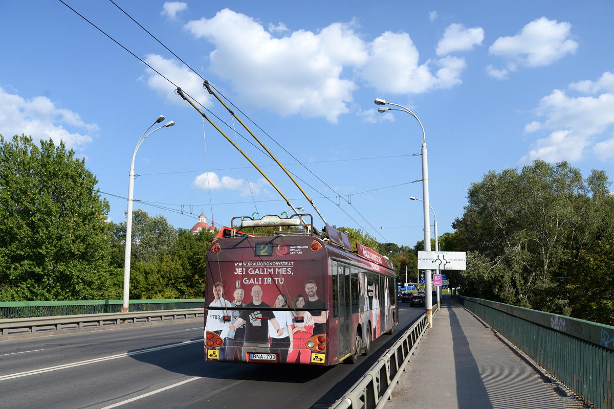 Vilnius, Solaris Trollino II 15 AC č. 1703; Vilnius — Planned service disruptions (detours)