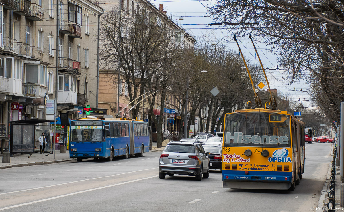 Тернополь, Škoda 15Tr13/6M № 166; Тернополь, Škoda 15Tr13/6M № 183