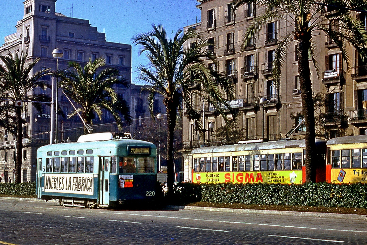 Barcelona, Tranvias de Barcelona № 220; Barcelona — Historical photos