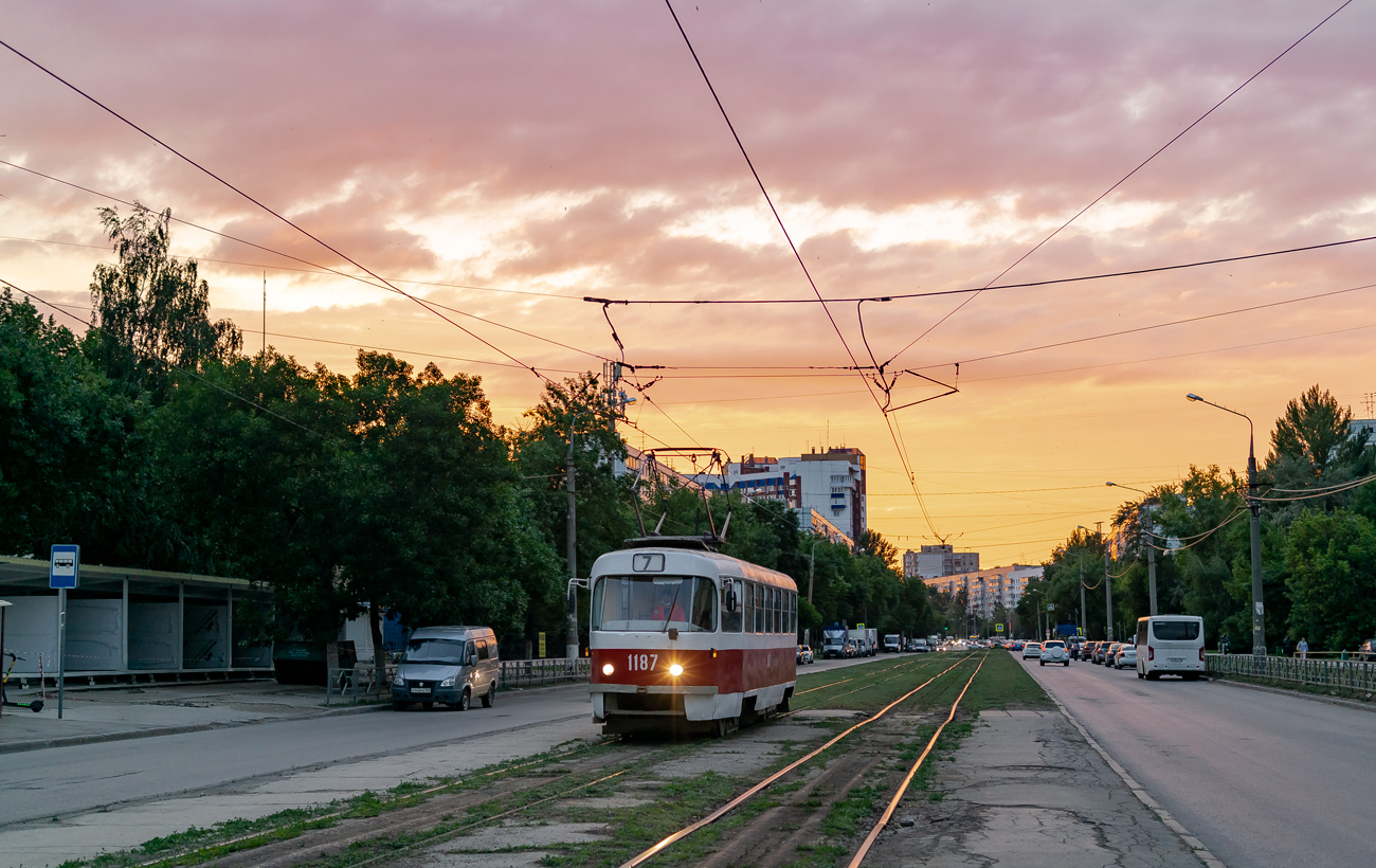 Самара, Tatra T3SU (двухдверная) № 1187