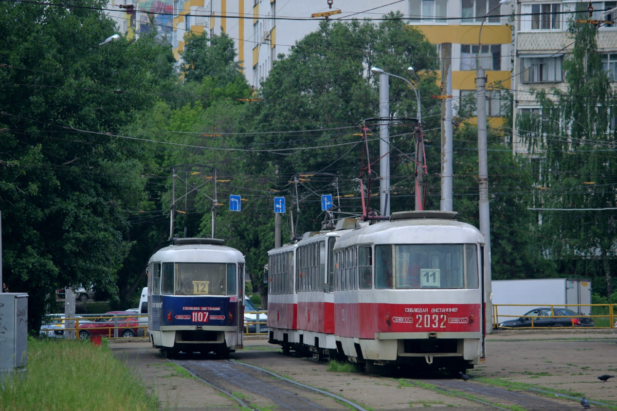 Самара, Tatra T3SU (двухдверная) № 2032; Самара — Конечные станции и кольца (трамвай)