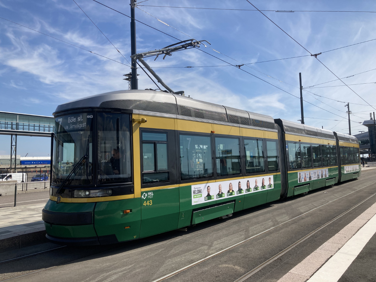 Хельсинки — Эспоо, Škoda ForCity Smart Artic MLNRV3 № 443