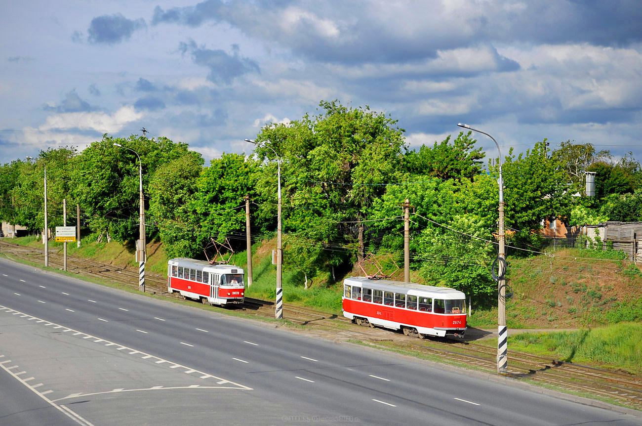 Волгоград, Tatra T3SU (двухдверная) № 2678; Волгоград, Tatra T3SU (двухдверная) № 2674 Волгоград, Tatra T3SU (двухдверная) № 2678; Волгоград, Tatra T3SU (двухдверная) № 2674
