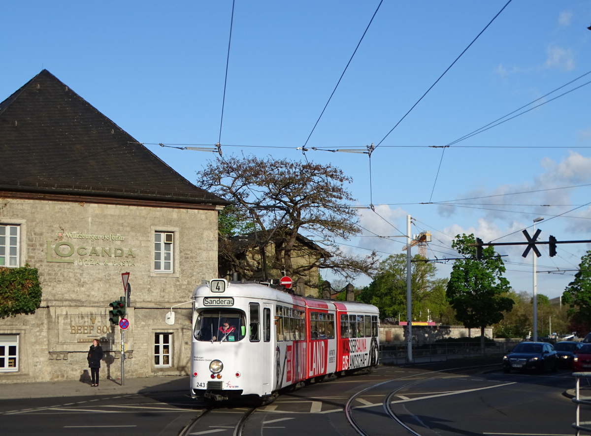 Würzburg, Duewag GT8 № 243