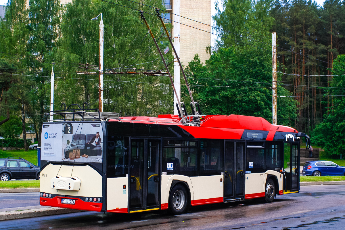 Вильнюс, Solaris Trollino IV 12 Škoda № 1729
