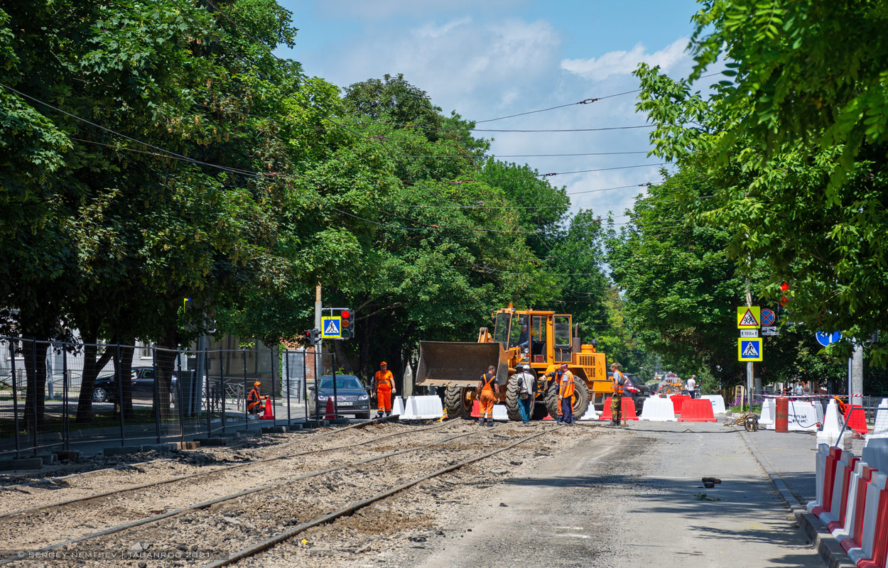 Taganrog — Repair of the tram line under the concession agreement. Stage #1; Taganrog — Ремонты