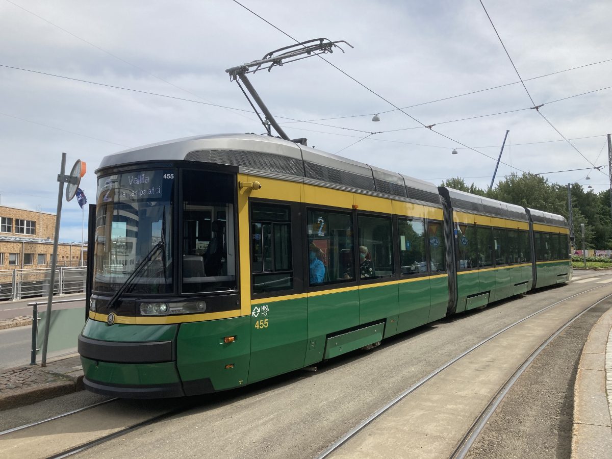Хельсинки — Эспоо, Škoda ForCity Smart Artic MLNRV3 № 455