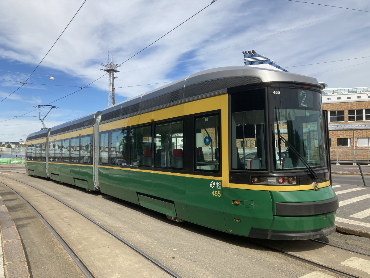 Хельсинки — Эспоо, Škoda ForCity Smart Artic MLNRV3 № 455
