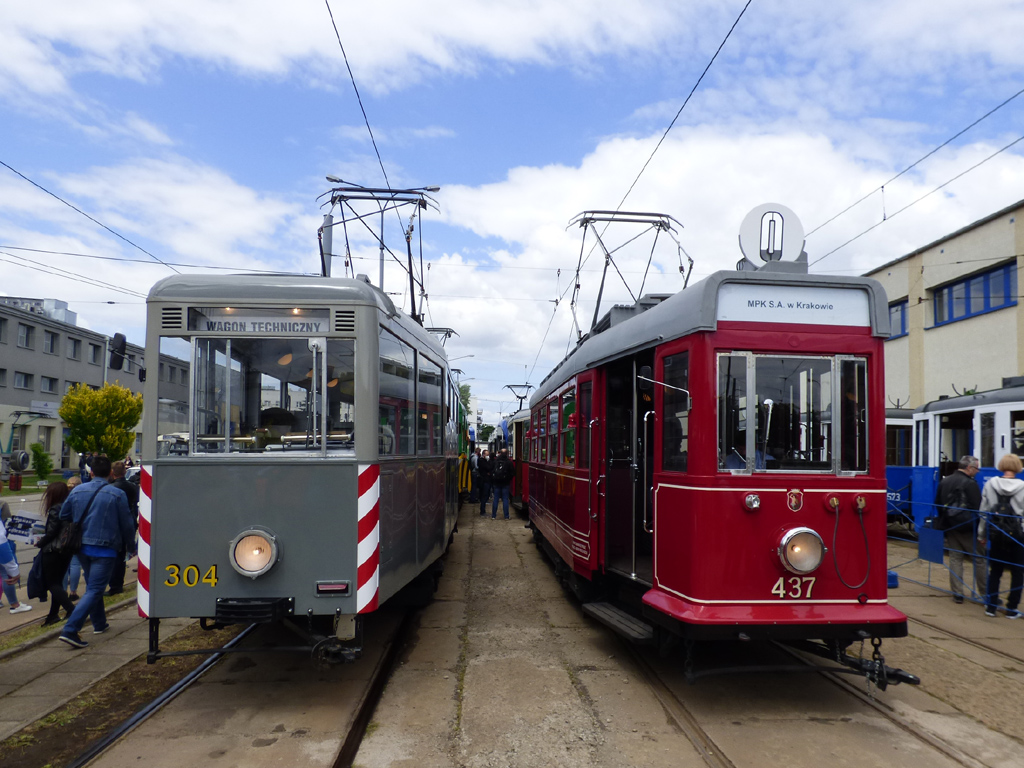 Краков, Konstal N № 304; Краков, WIwK/GFW K № 437; Краков — Парад исторических вагонов типа "N"