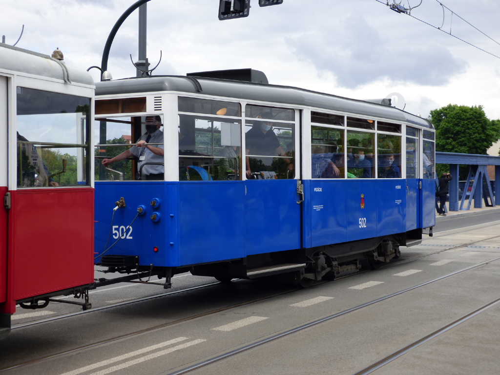 Cracovia, Sanok ND Nr. 502; Cracovia — Parade of historic "N" type trams