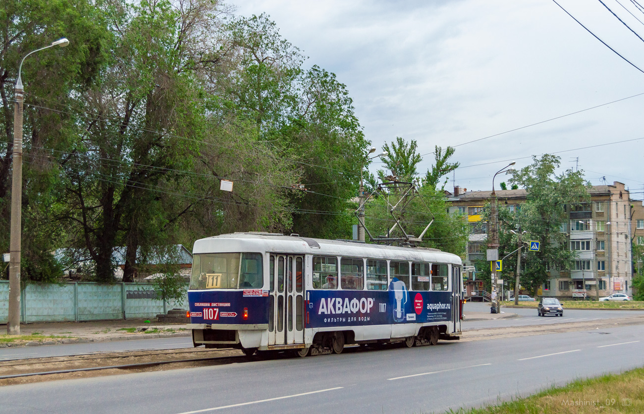 Самара, Tatra T3SU (двухдверная) № 1107