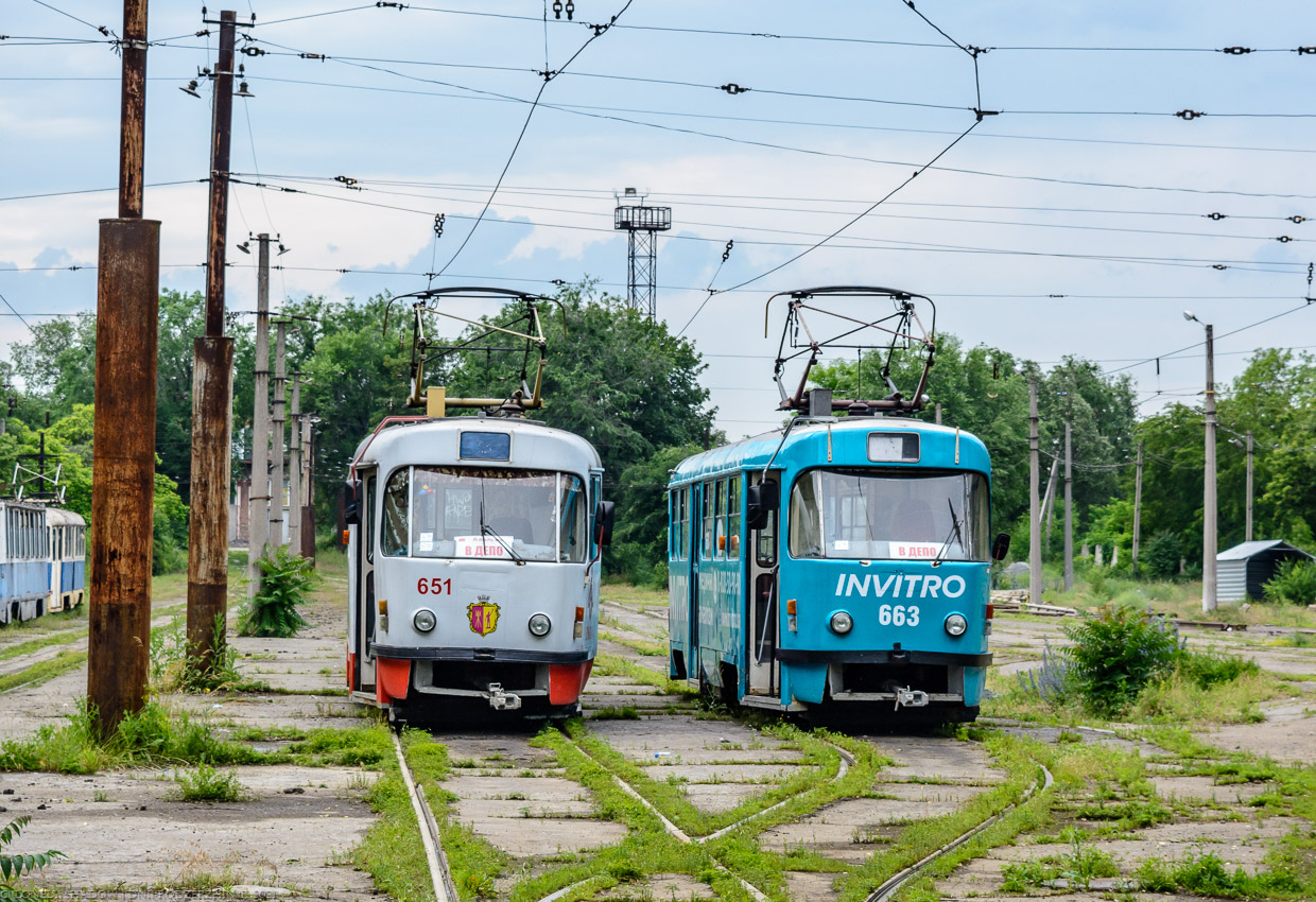 Каменское, Tatra T3SUCS № 663; Каменское, Tatra T3 № 651