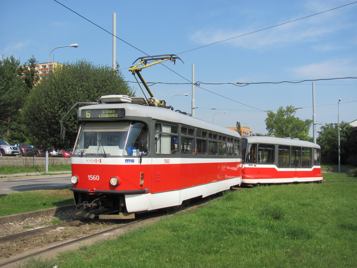 Брно, Tatra T3R.EV № 1560; Брно, VV60LF № 1304