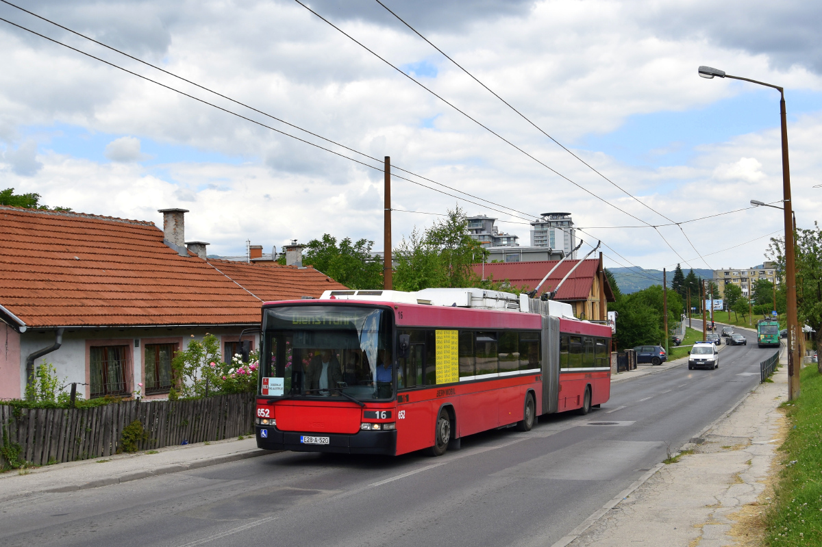 Sarajevas, Hess SwissTrolley 2 (BGT-N1) nr. 652 Sarajevas, Hess SwissTrolley 2 (BGT-N1) nr. 652