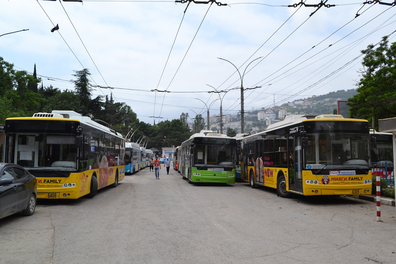Крымский троллейбус, Богдан Т60111 № 6305; Крымский троллейбус — Последствия наводнения в Ялте 18 июня 2021 года.