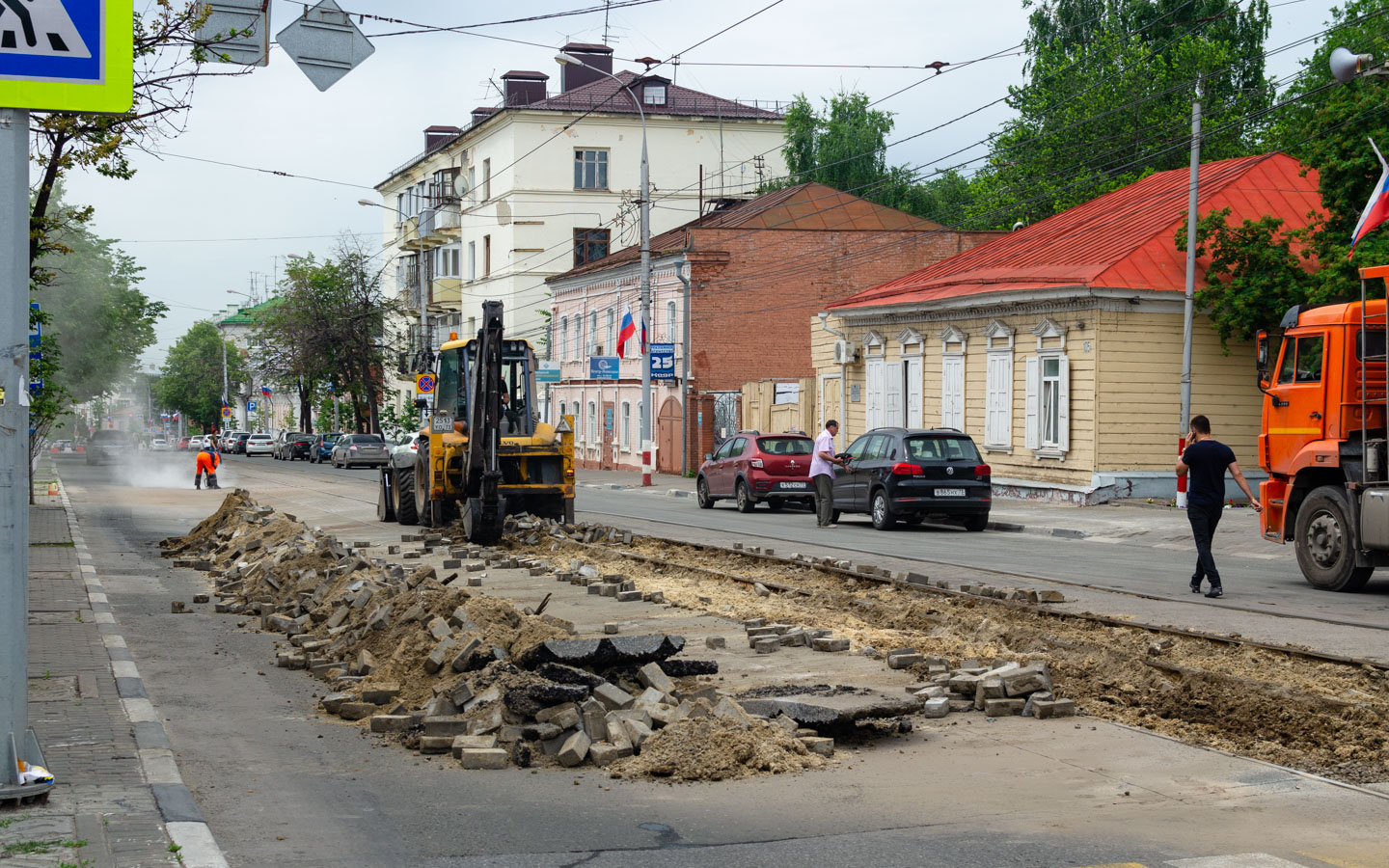 Ульяновск — Ремонт линии на улице Ленина