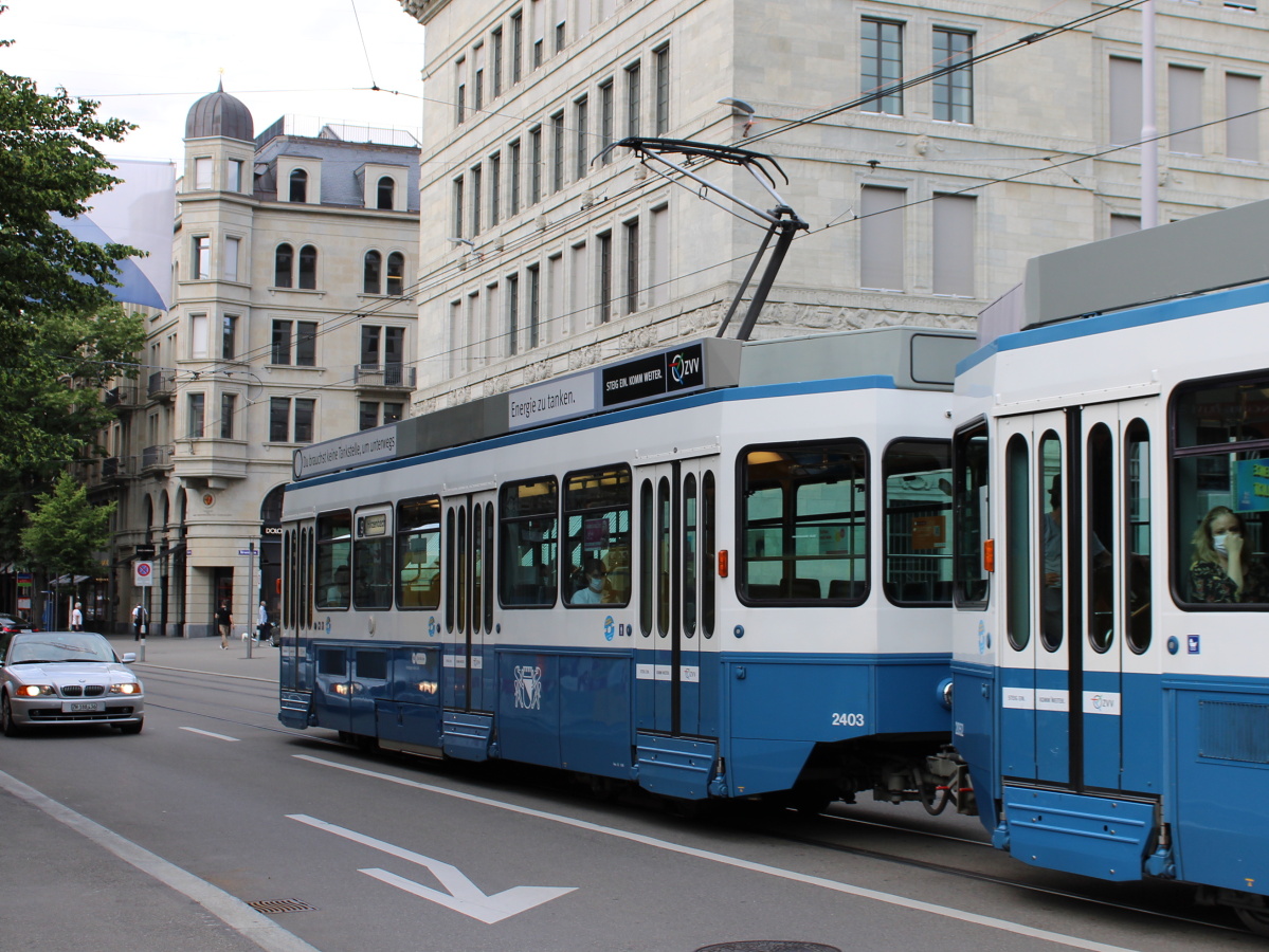 Zürich, SWP/SIG/BBC Be 2/4 "Tram 2000 Pony" — 2403