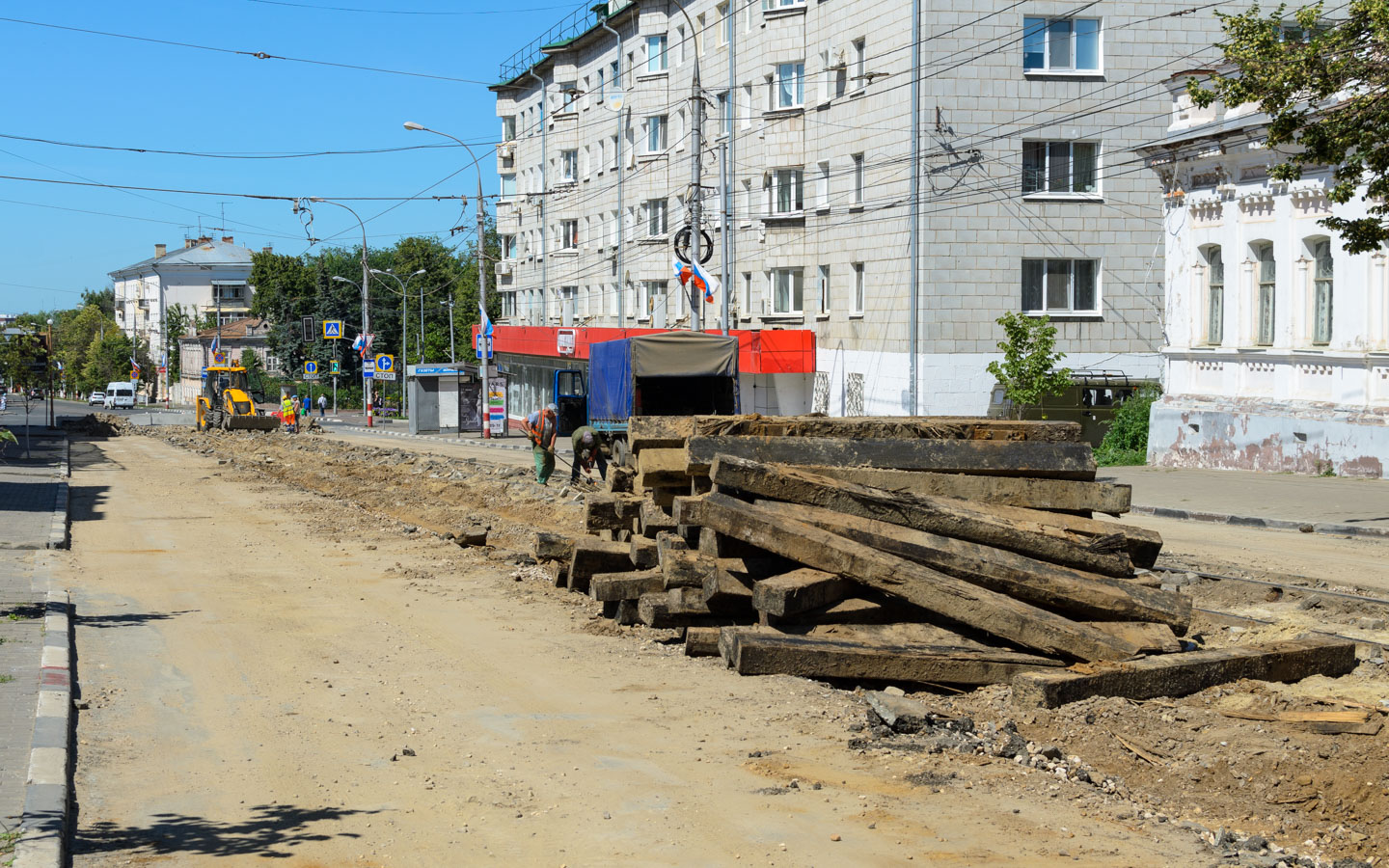 Ульяновск — Ремонт линии на улице Ленина