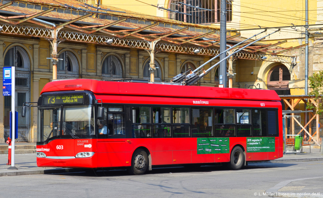Budapest, Solaris Trollino II 12 Ganz B N°. 603