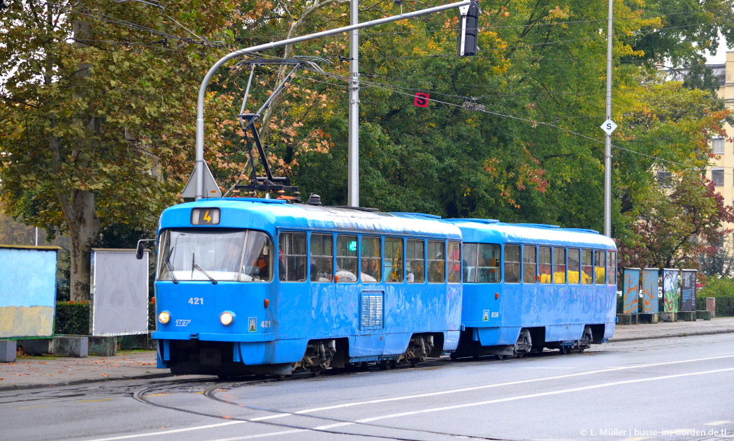 Загреб, Tatra T4YU № 421