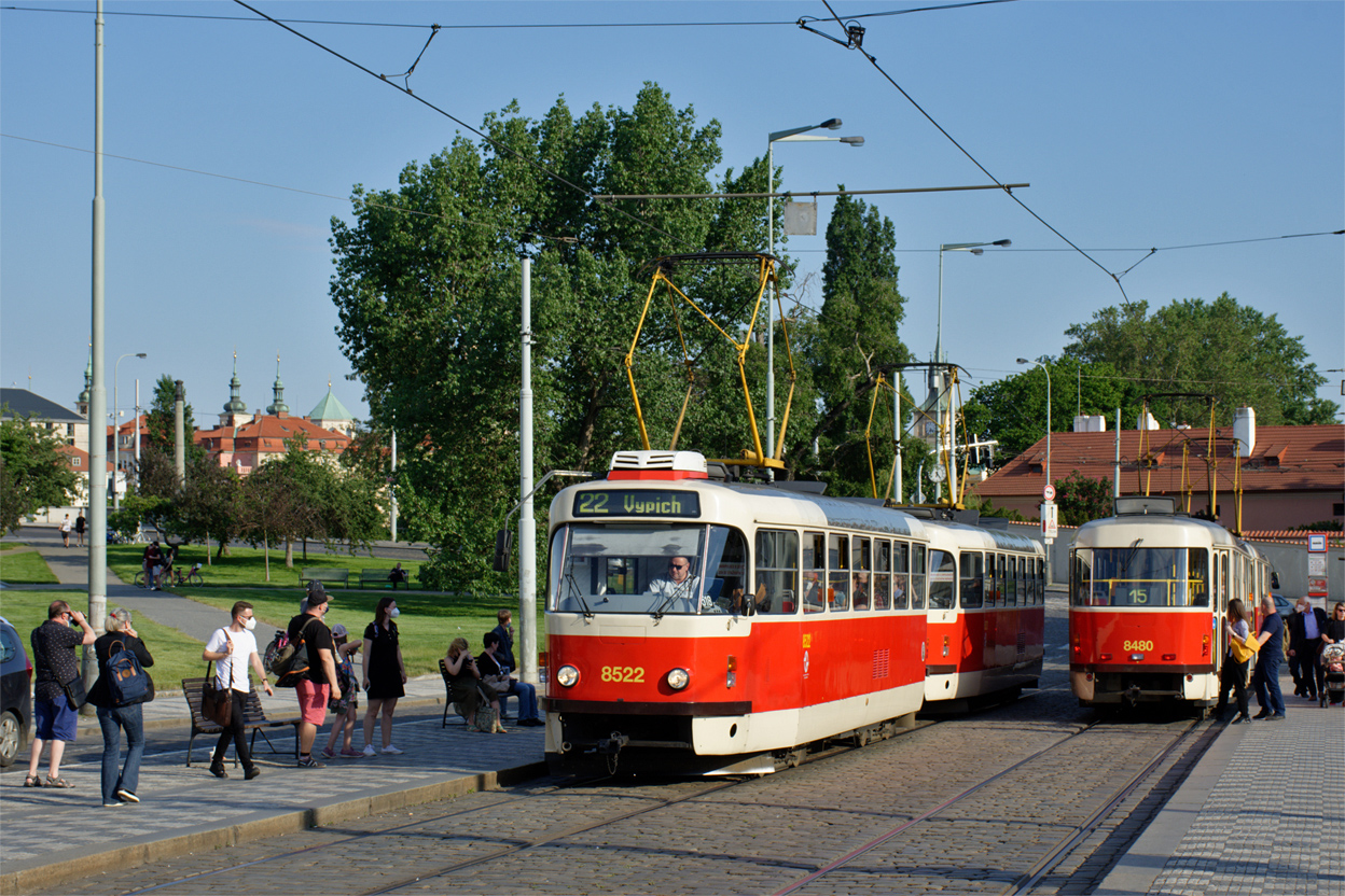 Прага, Tatra T3R.P № 8522