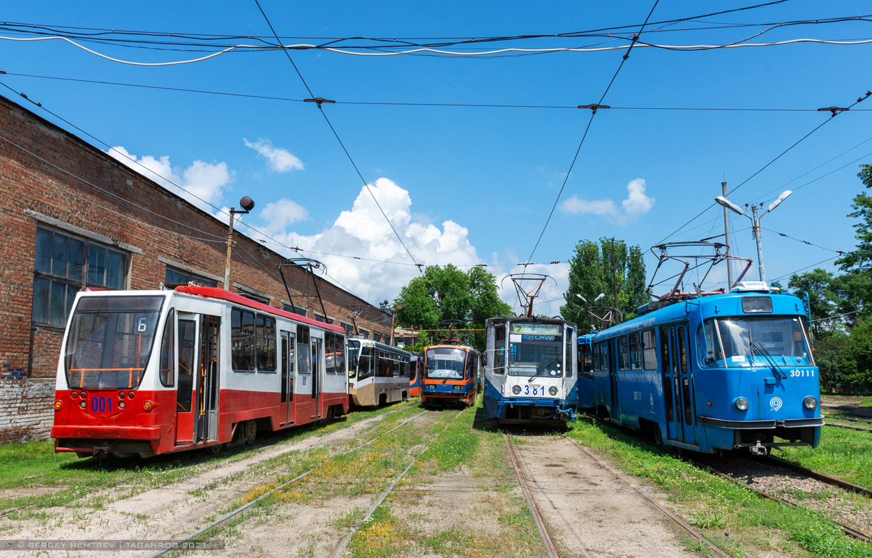 Таганрог, 71-134А (ЛМ-99АЭН) № 001; Таганрог, 71-407 № 388; Таганрог, 71-608К № 381; Таганрог, МТТЕ № (30111) Таганрог, 71-134А (ЛМ-99АЭН) № 001; Таганрог, 71-407 № 388; Таганрог, 71-608К № 381; Таганрог, МТТЕ № (30111)