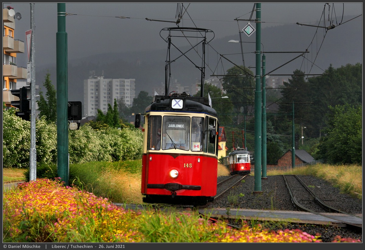 Liberec ― Jablonec nad Nisou, Gotha T2-62 N°. 145; Liberec ― Jablonec nad Nisou — Les semaines derniéres de la voie métrique, 2021