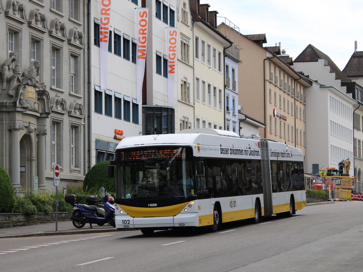 Шаффхаузен, Hess SwissTrolley 3 (BGT-N2C) № 102 Шаффхаузен, Hess SwissTrolley 3 (BGT-N2C) № 102