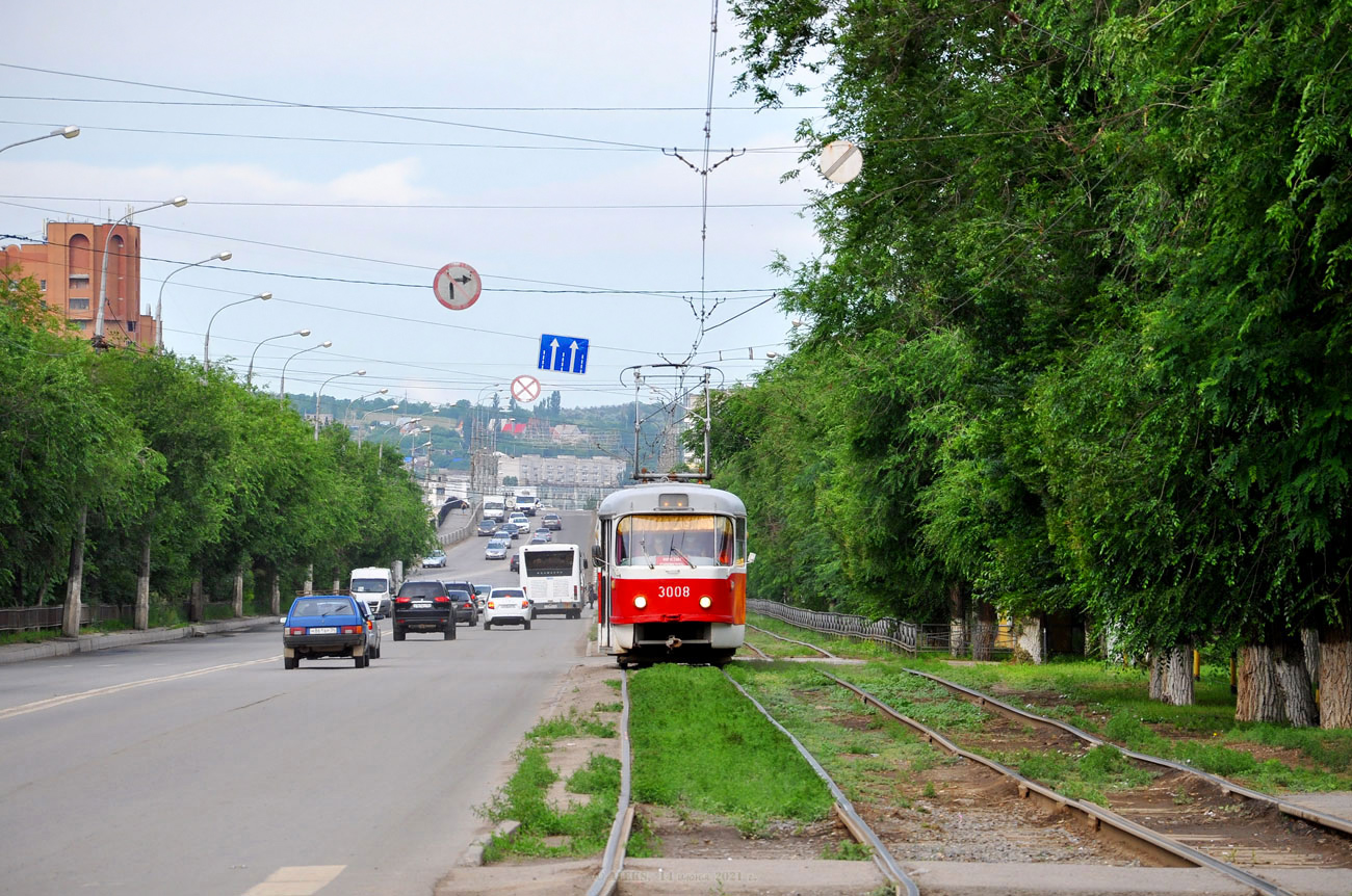 Волгоград, Tatra T3SU (двухдверная) № 3008