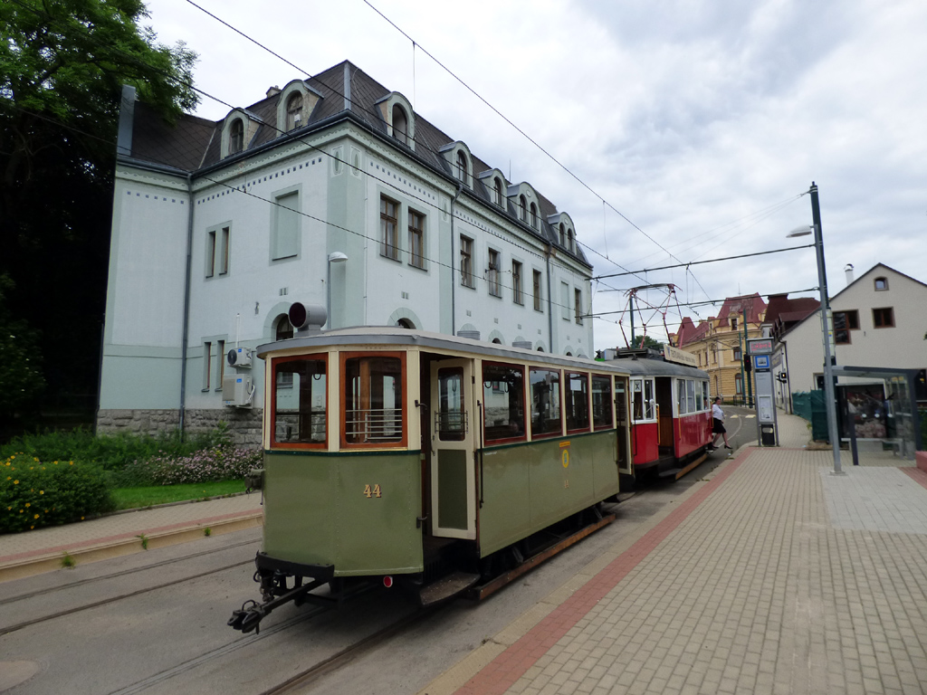 Liberec ― Jablonec nad Nisou, Ringhoffer 2-axle trailer car N°. 44; Liberec ― Jablonec nad Nisou — Les semaines derniéres de la voie métrique, 2021