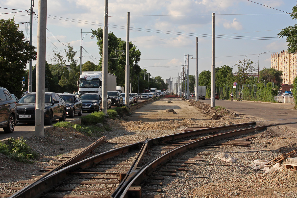 Krasnodar — New tram line on Moskovskaya street