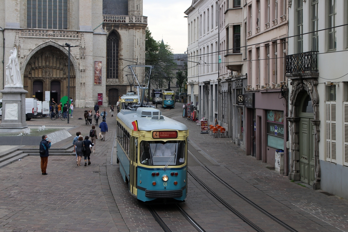 Гент, BN PCC Gent № 01; Гент — 50 years of P.C.C. trams in Ghent (10/07/2021)