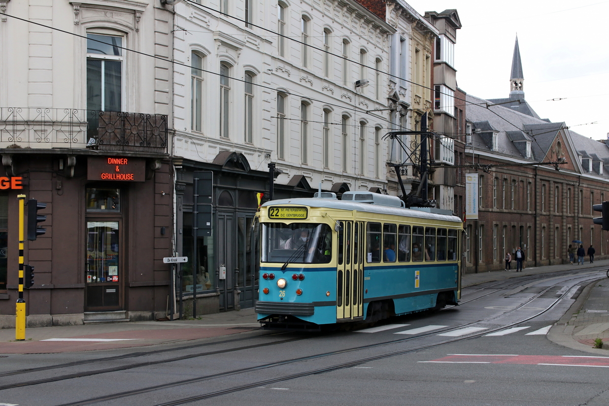 Coast Tram, BN PCC Gent № 26; Gent — 50 years of P.C.C. trams in Ghent (10/07/2021) Coast Tram, BN PCC Gent № 26; Gent — 50 years of P.C.C. trams in Ghent (10/07/2021)