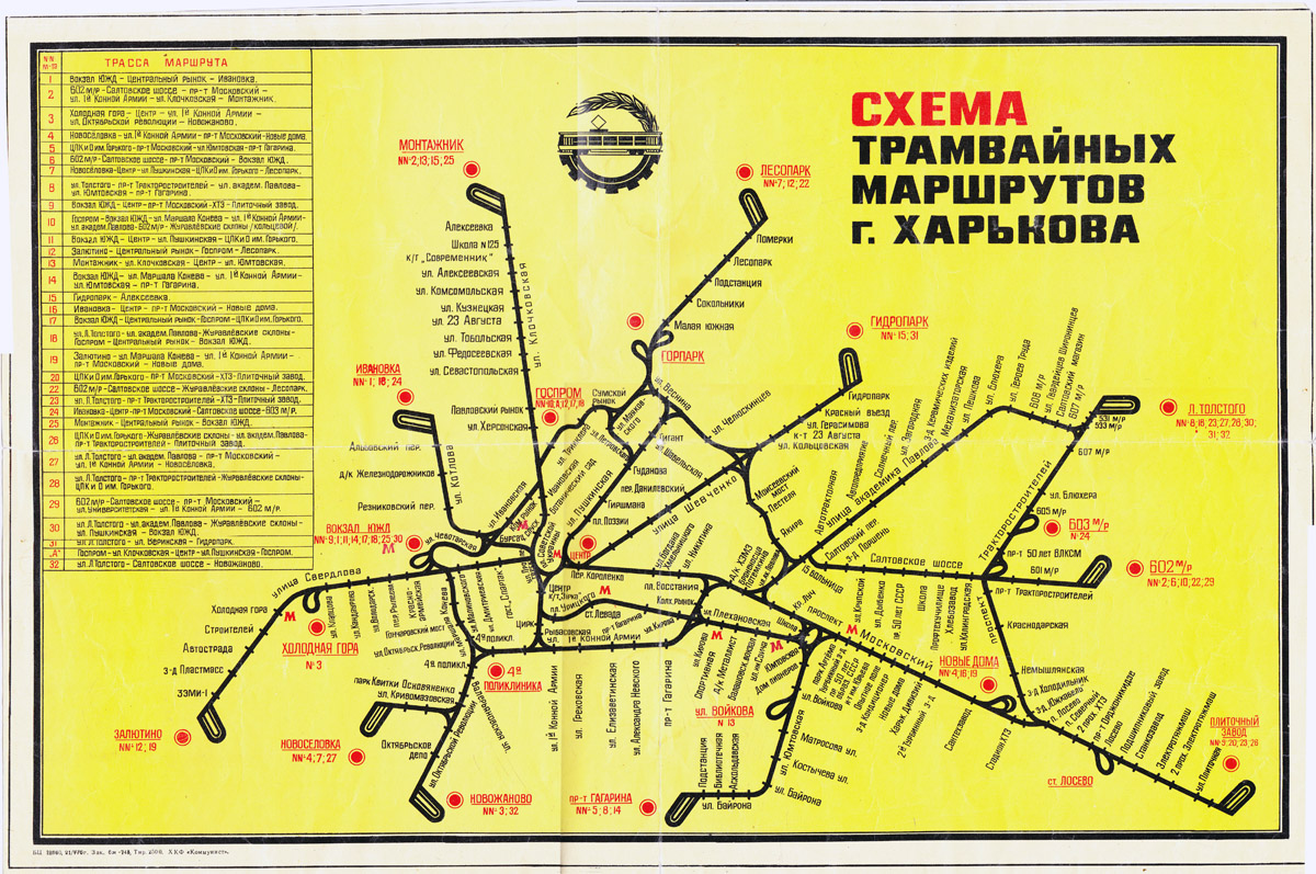 Харьков — Схемы