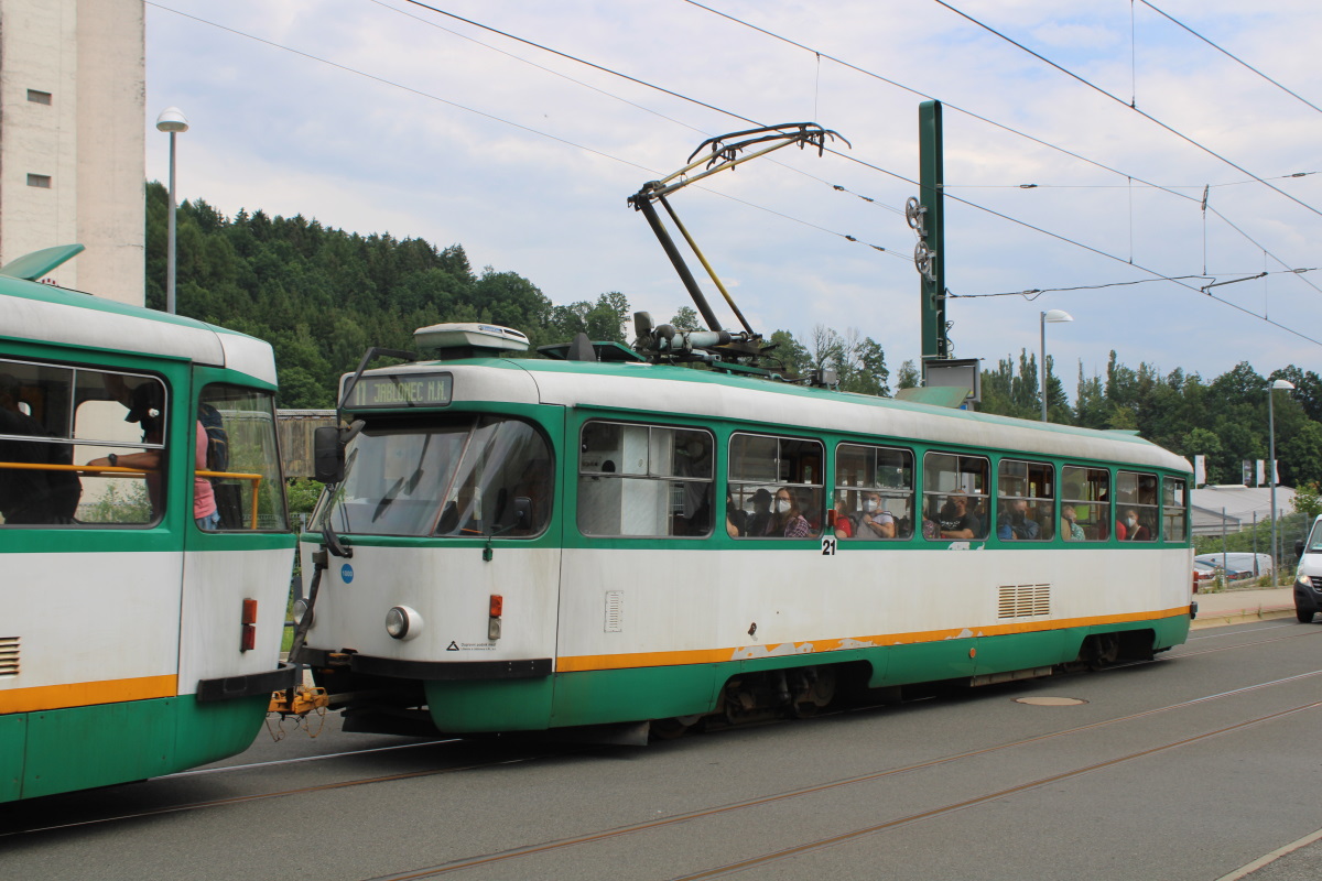 Либерец ― Яблонец-над-Нисой, Tatra T3R.PV № 21; Либерец ― Яблонец-над-Нисой — Последние недели узкоколейки, 2021 г.