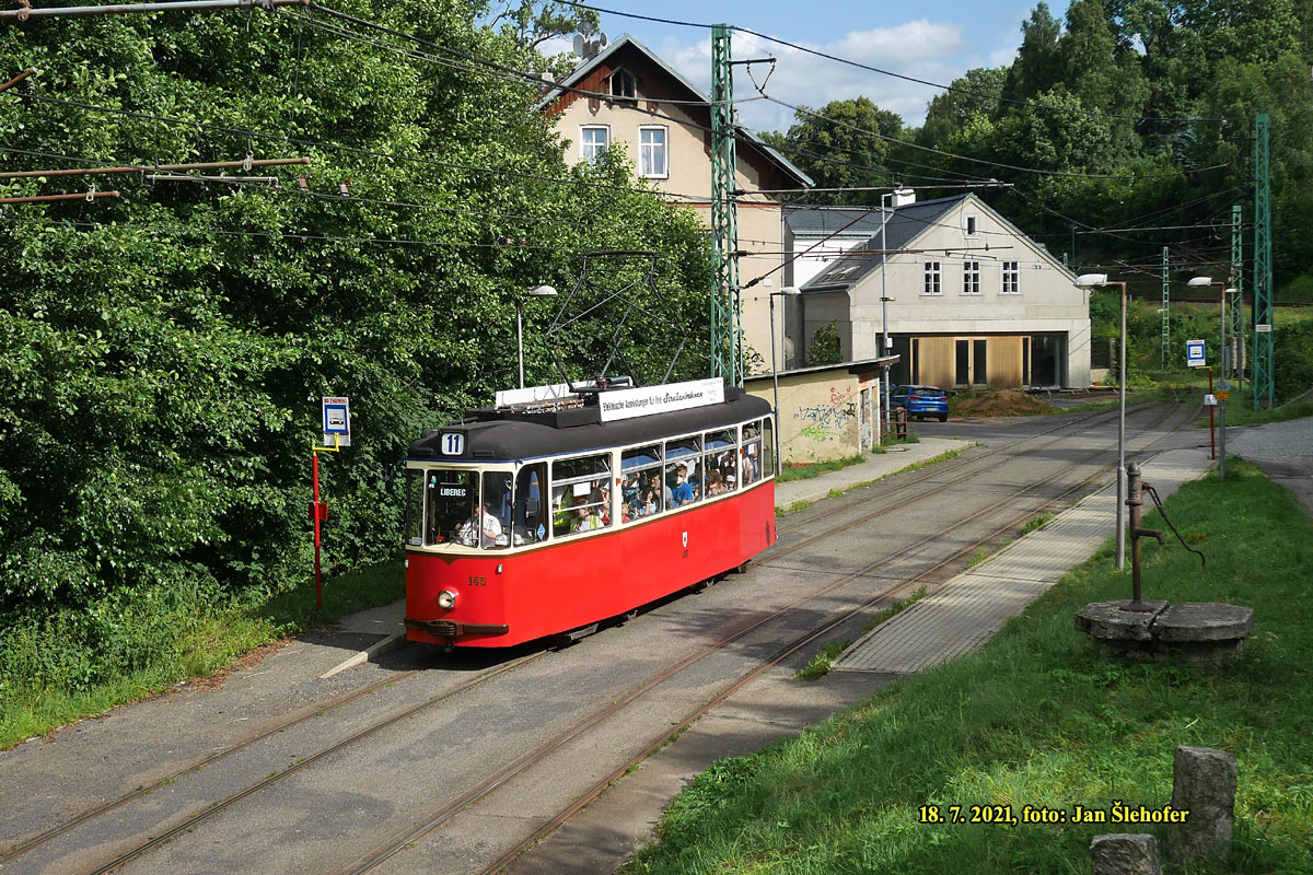 Liberec ― Jablonec nad Nisou, Gotha T2-62 Nr. 145; Liberec ― Jablonec nad Nisou — Last weeks of metre-gauge, 2021