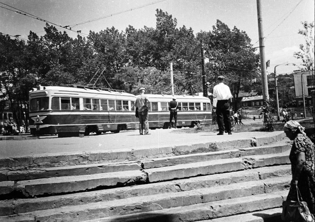 Владивосток — Исторические фотографии — трамвай (1946-1970)