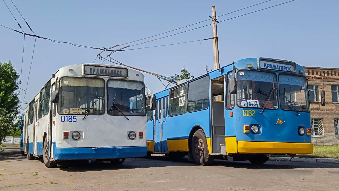 Краматорск, ЗиУ-682В-013 [В0В] № 0185; Краматорск, ЗиУ-682Г [Г00] № 0182