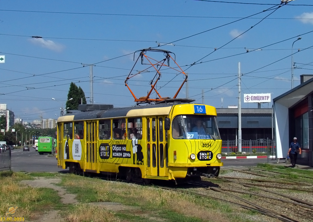 Харьков, Tatra T3M № 8034 Харьков, Tatra T3M № 8034