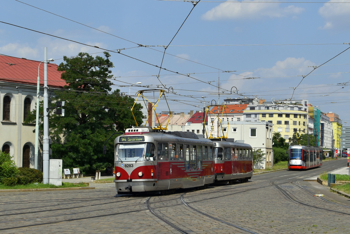 Прага, Tatra T3R.PLF № 8283
