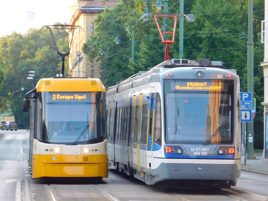 Сегед, PESA Swing 120Nb № 101; Сегед, Stadler Citylink № 001 (406 001)