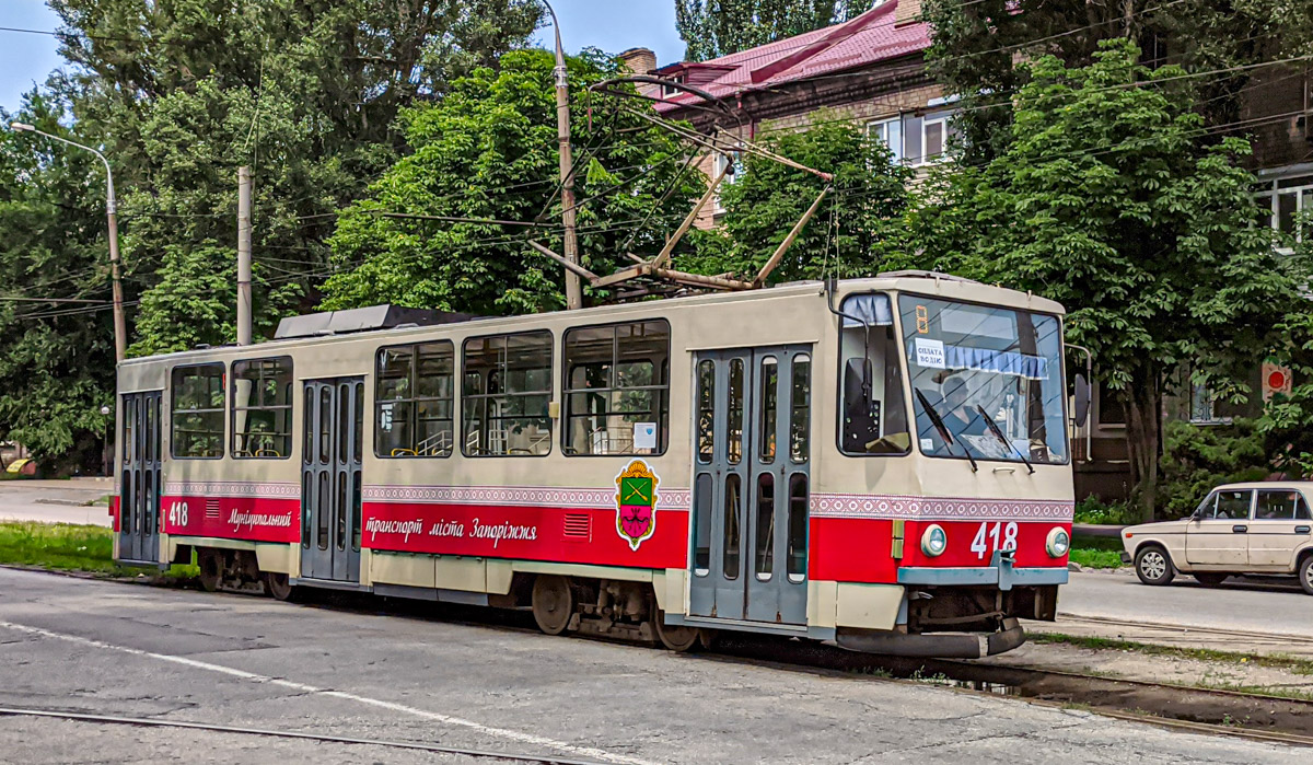 Запорожье, Tatra T6B5SU № 418
