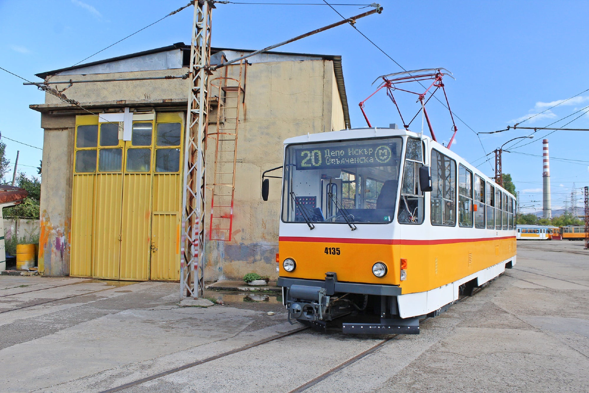 София, Tatra T6B5B № 4135; София — Трамвайное депо: [4] Искър