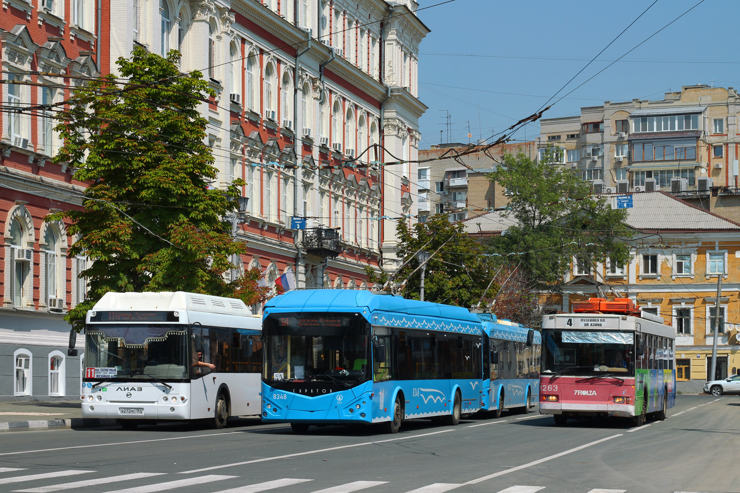 Саратов, БКМ 321 № 8348; Саратов, Тролза-5275.05 «Оптима» № 1263