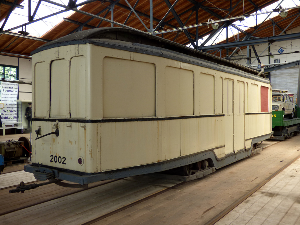 Leipzig, WUMAG 2-axle trailer car č. 2002