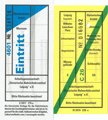 萊比錫 — Tickets • Fahrscheine